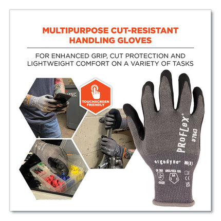 ProFlex 7043 ANSI A4 Nitrile Coated CR Gloves, Gray, Small, 1 Pair