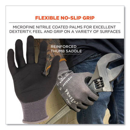 ProFlex 7043 ANSI A4 Nitrile Coated CR Gloves, Gray, X-Large, 12 Pairs