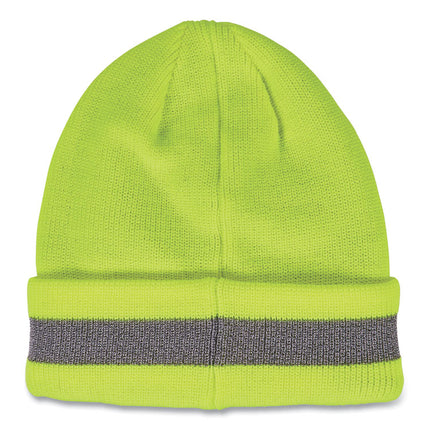N-Ferno 6803 Reflective Rib Knit Winter Hat, One Size Fits Most, Lime