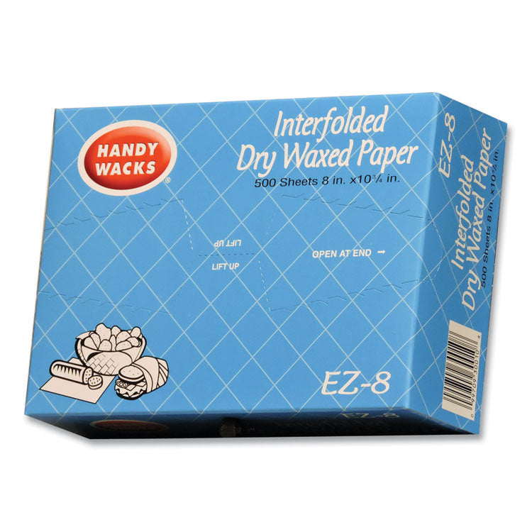 Interfolded Dry Waxed Paper Deli Sheets, 10.75 x 8, 12/Carton