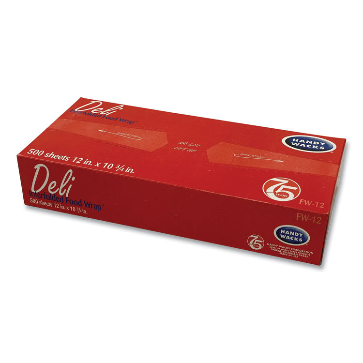 Interfolded Food Wrap Deli Sheets, 10.75 x 12, 12/Carton