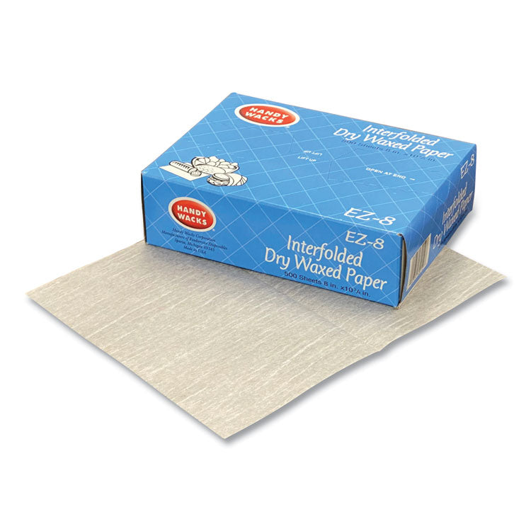 Interfolded Dry Waxed Paper Deli Sheets, 10.75 x 8, 12/Carton