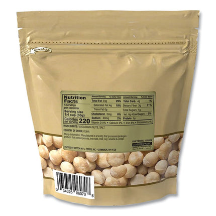 Macadamia Nuts, Dry Roasted, Salted, 4 oz Bag, 12/Carton