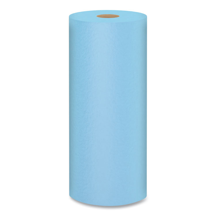 Shop Towels, Standard Roll, 1-Ply, 9.4 x 11, Blue, 55/Roll, 12 Rolls/Carton