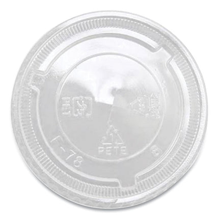 PET Lids, X Straw Hole, Fits 8 oz to 10 oz Cold Cups, Plastic, Clear, 1,000/Carton