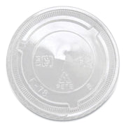 PET Lids, X Straw Hole, Fits 8 oz to 10 oz Cold Cups, Plastic, Clear, 1,000/Carton