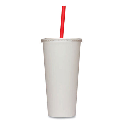 PET Lids, Flat Lid, Fits 12 oz to 22 oz Cold Cups, Plastic, Clear, 1,000/Carton