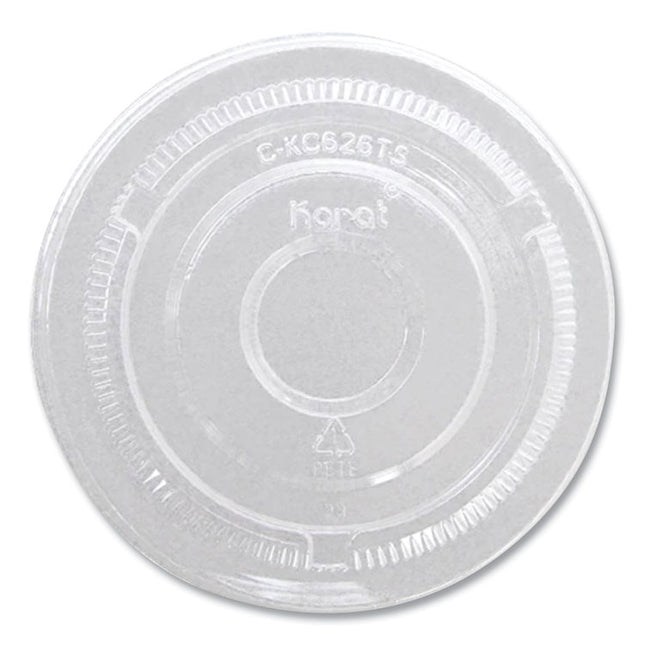 PET Lids, No Hole Flat Lid, 12 oz to 24 oz Cold Cups, Plastic, Clear, 1,000/Carton
