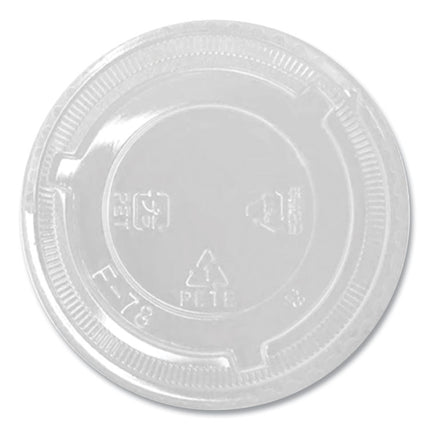 PET Lids, No Hole Flat Lid, Fits 8 oz to 10 oz Cold Cups, Plastic, Clear, 1,000/Carton