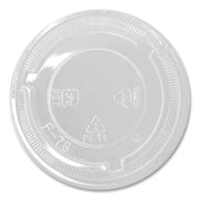 PET Lids, No Hole Flat Lid, Fits 8 oz to 10 oz Cold Cups, Plastic, Clear, 1,000/Carton