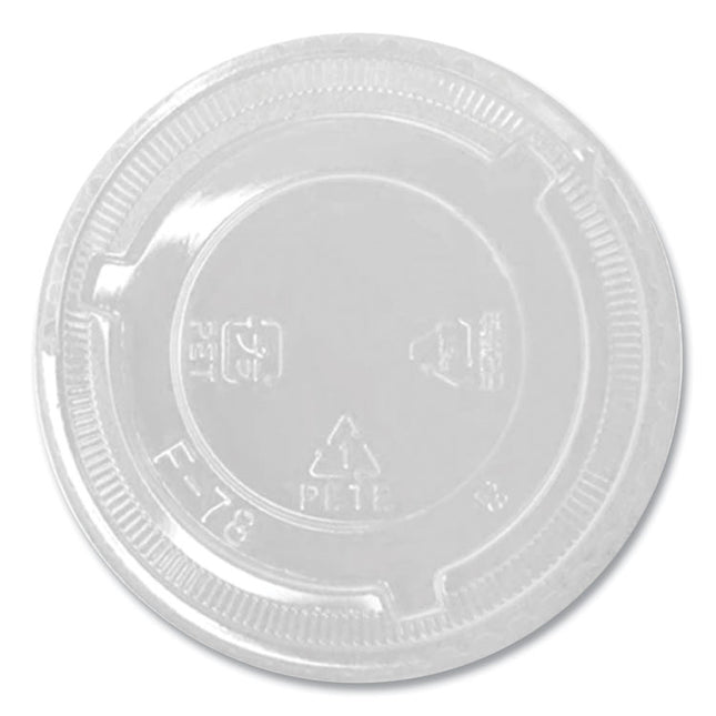 PET Lids, No Hole Flat Lid, Fits 8 oz to 10 oz Cold Cups, Plastic, Clear, 1,000/Carton