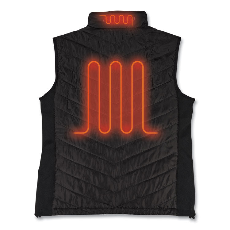 N-Ferno 6495 Rechargeable Heated Vest with Battery Power Bank, Fleece/Polyester, X-Large, Black