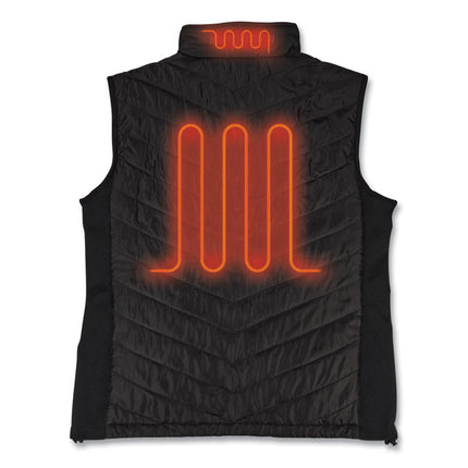 N-Ferno 6495 Rechargeable Heated Vest with Battery Power Bank, Fleece/Polyester, Large, Black