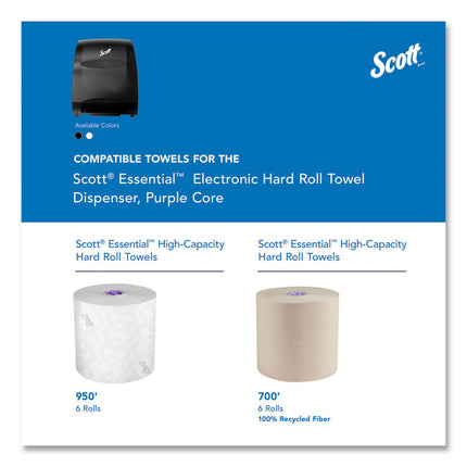 Essential Electronic Hard Roll Towel Dispenser, 12.7 X 9.57 X 15.76, Black