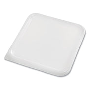 SpaceSaver Square Container Lids, 8.8 x 8.75, White, Plastic, 12/Carton