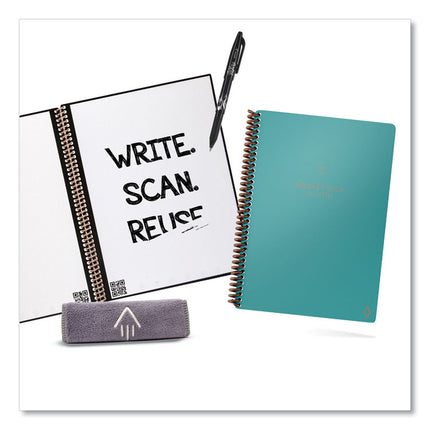 Fusion Smart Notebook, Seven Assorted Page Formats (Set 2), Teal Cover, (21) 8.8 x 6 Sheets