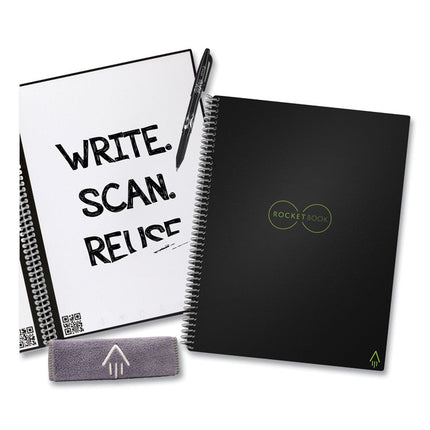 Core Smart Notebook, Wide/Legal Rule, Black Cover, (16) 11 x 8.5 Sheets