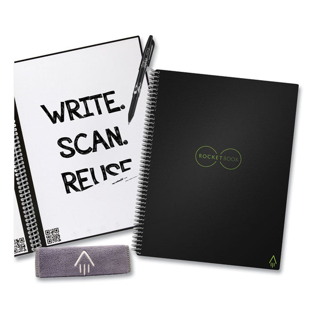 Core Smart Notebook, Wide/Legal Rule, Black Cover, (16) 11 x 8.5 Sheets