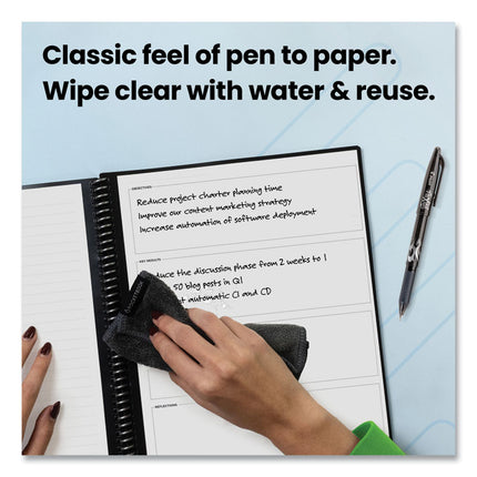 Fusion Smart Notebook, Seven Assorted Page Formats (Set 2), Black Cover, (18) 8.8 x 6 Sheets