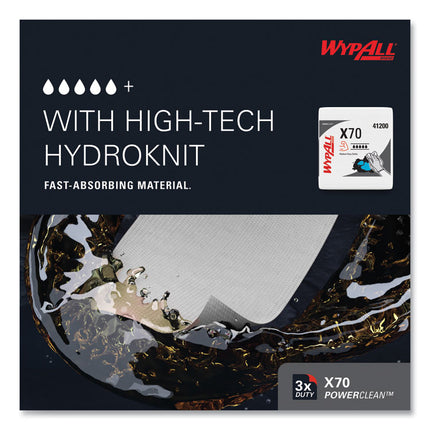 X70 Cloths, 1/4 Fold, 12.5 x 12, White, 76/Pack, 12 Packs/Carton