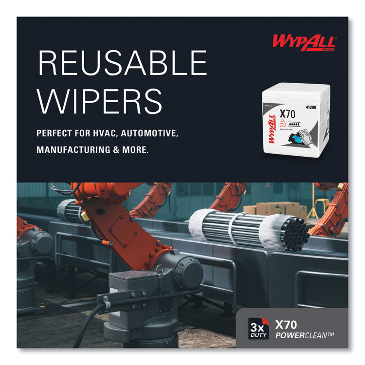 X70 Cloths, 1/4 Fold, 12.5 x 12, White, 76/Pack, 12 Packs/Carton