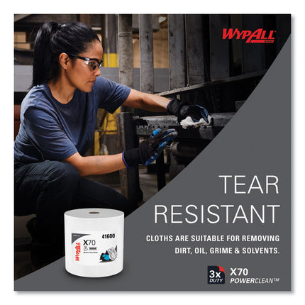 X70 Cloths, Jumbo Roll, Perf., 12.4 x 12.2, White, 870 Towels/Roll