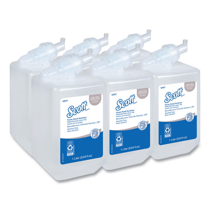 Essential Alcohol-Free Foam Hand Sanitizer, 1,000 Ml Cassette, Unscented, 6/carton