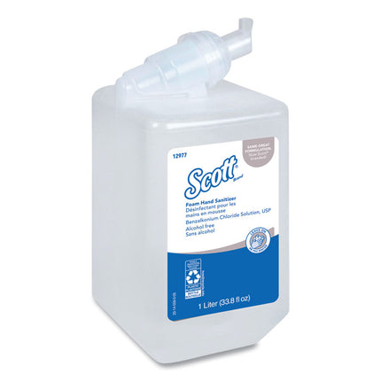Essential Alcohol-Free Foam Hand Sanitizer, 1,000 Ml Cassette, Unscented, 6/carton