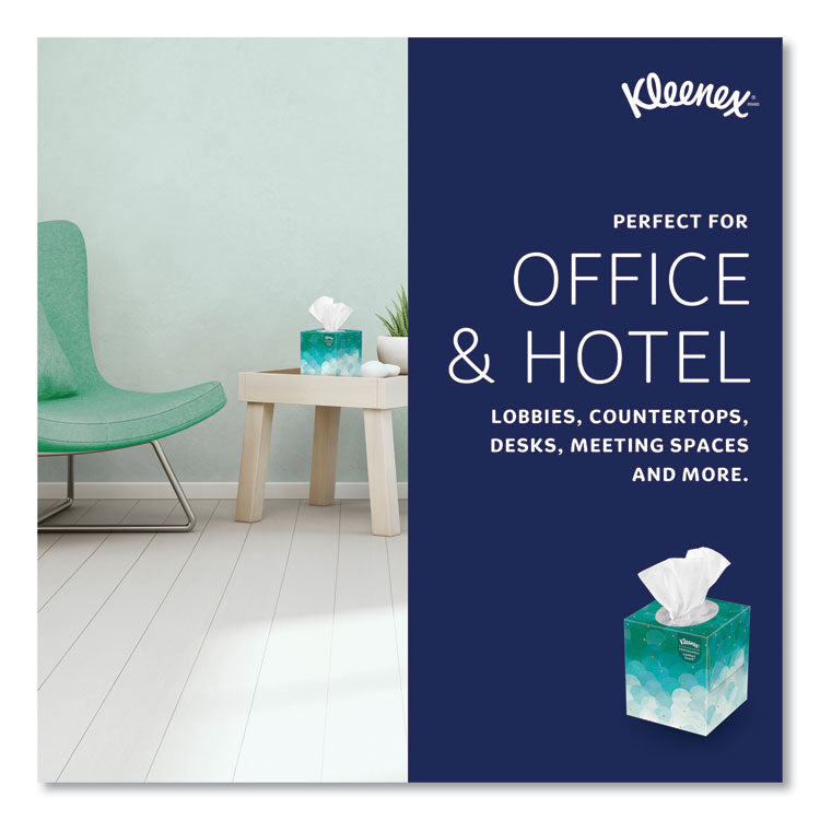 Boutique White Facial Tissue for Business, Pop-Up Box, 2-Ply, 95 Sheets/Box, 6 Boxes/Pack