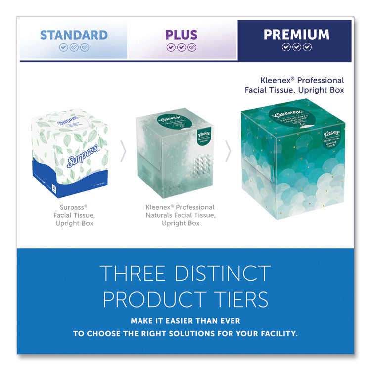 Boutique White Facial Tissue for Business, Pop-Up Box, 2-Ply, 95 Sheets/Box, 6 Boxes/Pack