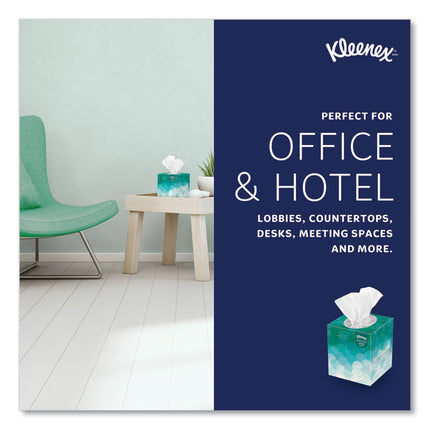 Boutique White Facial Tissue for Business, Pop-Up Box, 2-Ply, 95 Sheets/Box, 6 Boxes/Pack, 6 Packs/Carton