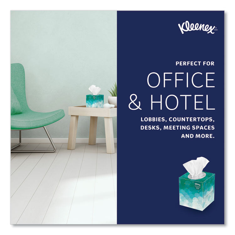 Boutique White Facial Tissue for Business, Pop-Up Box, 2-Ply, 95 Sheets/Box, 6 Boxes/Pack, 6 Packs/Carton