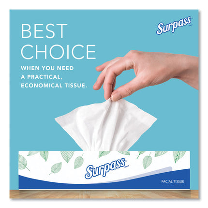 Facial Tissue for Business, 2-Ply, White, Flat Box, 100 Sheets/Box, 30 Boxes/Carton