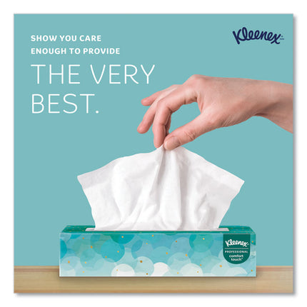 White Facial Tissue for Business, 2-Ply, White, Pop-Up Box, 100 Sheets/Box, 36 Boxes/Carton