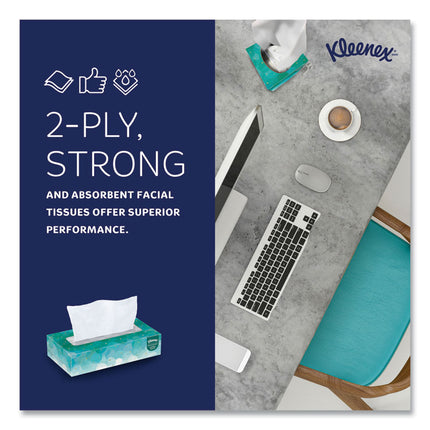 White Facial Tissue for Business, 2-Ply, White, Pop-Up Box, 100 Sheets/Box, 36 Boxes/Carton