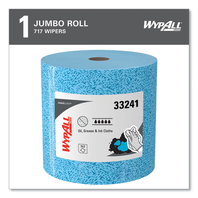 Oil, Grease and Ink Cloths, Jumbo Roll, 9.8 x 12.2, Blue, 717/Roll