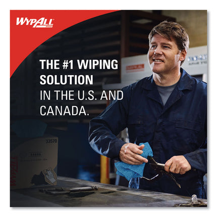 Power Clean Oil, Grease and Ink Cloths, POP-UP Box, 8.8 x 16.8, Blue, 100/Box, 5/Carton