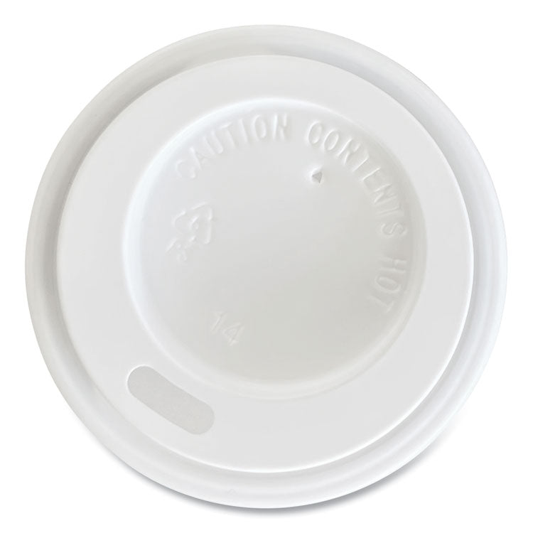Hot Cup Lids, Fits 4 oz Hot Cups, Plastic, White, 1,000/Carton