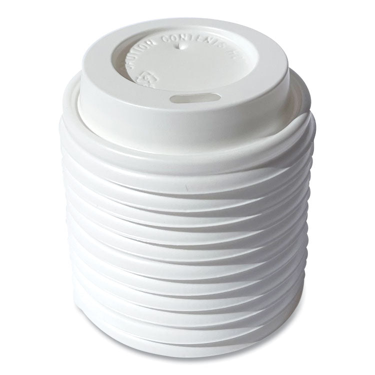 Hot Cup Lids, Fits 4 oz Hot Cups, Plastic, White, 1,000/Carton