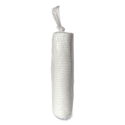 Hot Cup Lids, Fits 4 oz Hot Cups, Plastic, White, 1,000/Carton