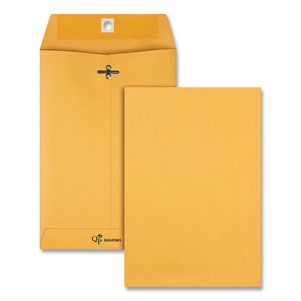 Clasp Envelope, 28 lb Bond Weight Kraft, #63, Square Flap, Clasp/Gummed Closure, 6.5 x 9.5, Brown Kraft, 100/Box