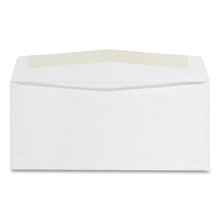 Business Envelope, #10, Commercial Flap, Side Seam, Gummed Closure, 24 lb Bond Weight Paper, 4.13 x 9.5, White, 500/Box