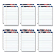 American Pride Writing Pad, Wide/Legal Rule, Red/White/Blue Headband, 50 White 8.5 x 11.75 Sheets, 12 Pads/Pack
