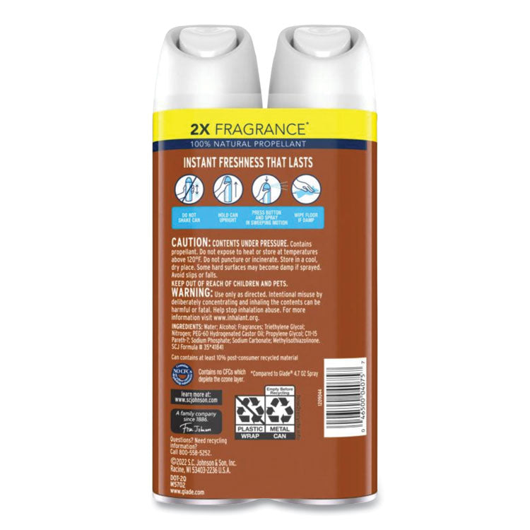 Air Freshener, Cashmere Woods, 8.3 oz Aerosol Spray, 3/Carton