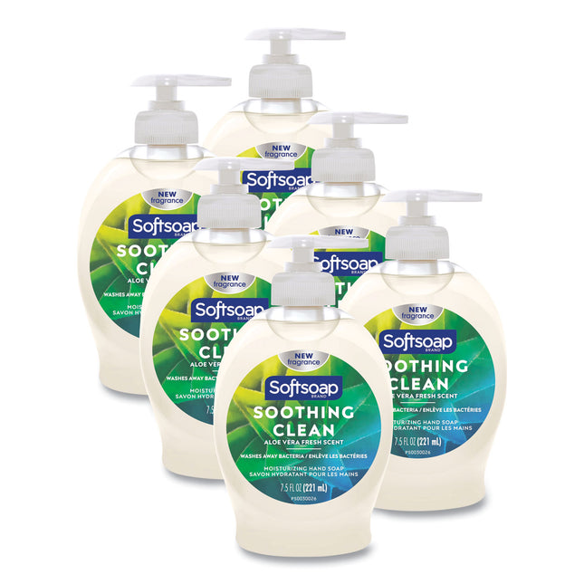 Moisturizing Hand Soap, Aloe Scent, 7.5 oz, 6/Carton
