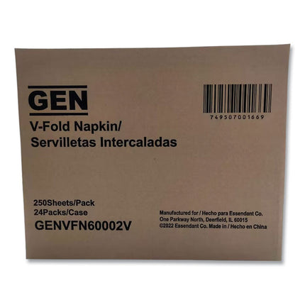 Premium Interfold Pop-Up Dispenser Napkin, 6.5 x 8.3, White, 250/Pack, 24 Packs/Carton