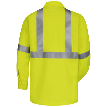 Bulwark® Men's Midweight FR Hi-Visibility Work Shirt / SMW4HV