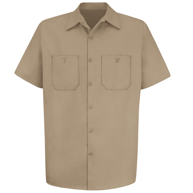 Red Kap® Men's Short Sleeve Wrinkle-Resistant Cotton Work Shirt / SC40KH