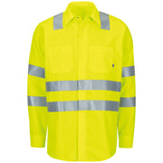 Red Kap® Long Sleeve Hi-Visibility Ripstop Work Shirt with MIMIX® + OilBlok, Type R Class 3 / SX14AB