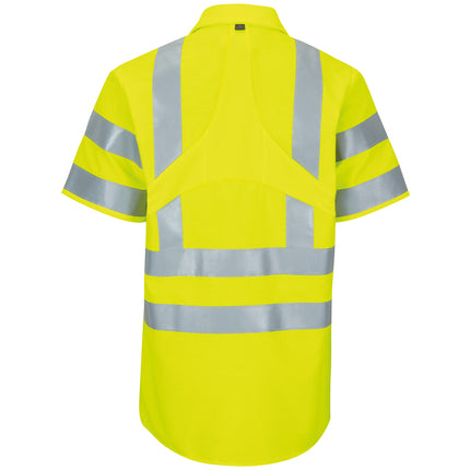 Red Kap® Short Sleeve Hi-Visibility Ripstop Work Shirt with MIMIX® + OilBlok, Type R Class 3 / SX24AB